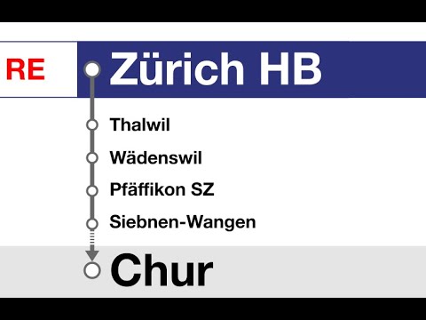SBB Ansagen » RegioExpress Zürich HB — Chur (2021) | SLBahnen