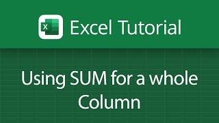 Excel Video Tutorial: Using SUM for a Whole Column