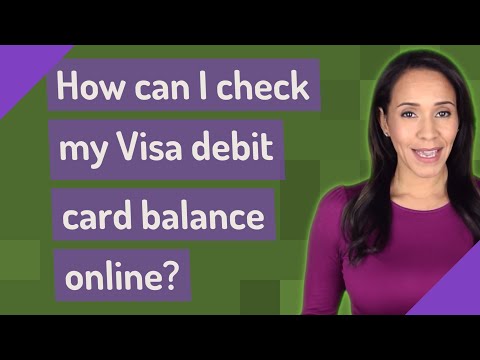 How can I check my Visa debit card balance online?