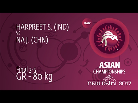 BRONZE GR - 80 kg: S. HARPREET (IND) df. J. NA (CHN), 3-2