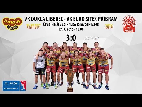 SESTŘIH 2. čtvrtfinále PlayOff: VK Dukla Liberec - VK Euro Sitex Příbram