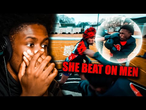 SHE BEAT MEN TOO??? | BOXING IN THE HOOD @skstv11