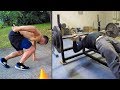 Vlog #100: Larsen Press 200lbs x 6's | Seated OHP 145lbs x 5 | Fast 10yd Dashes