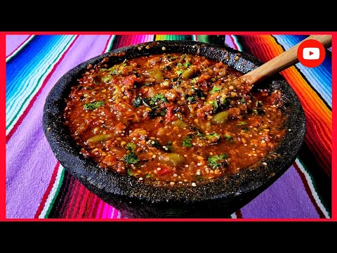 SALSA DE ARBOL Y TOMATILLO EN MOLCAJETE | SALSA DE ARB9L TATEMADA Y EN MOLCAJETE