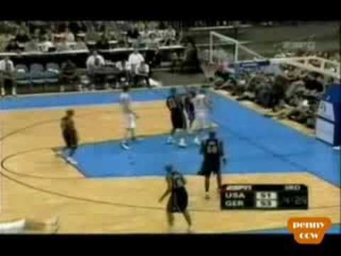 Allen Iverson 1st ever Buzzer-Beater Team USA vs Germany 2004 Pre-Olympics Game