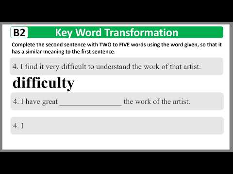 Lesson 14 Key Word Transformation