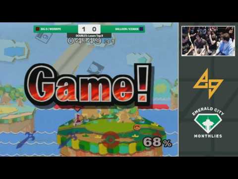 Iceman & Balloon (Blue) vs. WebWipe & Big D (Red) | SSBM-D Losers | ECM3
