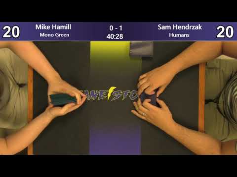 Mike Hamill (Mono Green)  vs Sam Hendrzak (Humans) - Sunday Night Modern 7/14/19