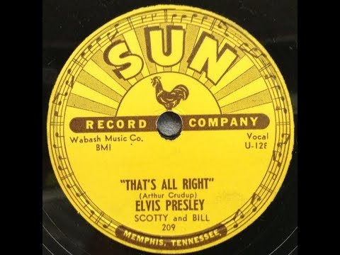 "That's All Right" Elvis Presley, Scotty Moore, & Bill Black HISTORIC RECORD! July 1954
