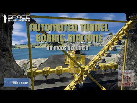Automatic Tunnel Boring Machine (Space Engineers) - no mods required