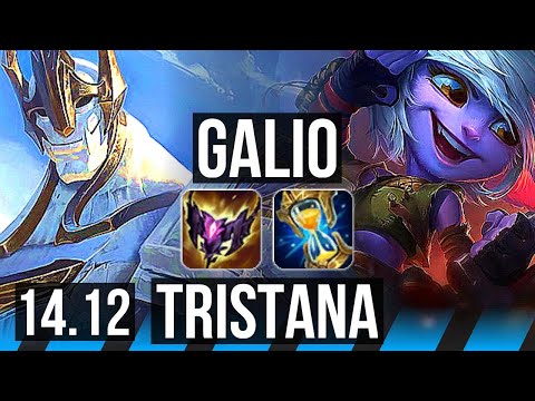 GALIO vs TRISTANA (MID) | Rank 2 Galio, 6 solo kills, Legendary | JP Challenger | 14.12