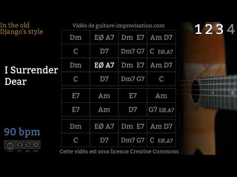 I Surrender Dear (90 bpm) : Gypsy jazz Backing track / Jazz manouche