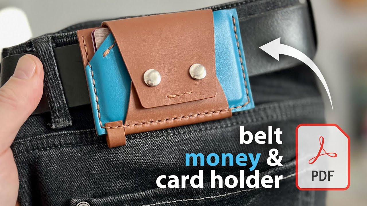 Leather belt wallet, belt card holder, travel wallet, waist wallet | PDF Pattern and how to do it