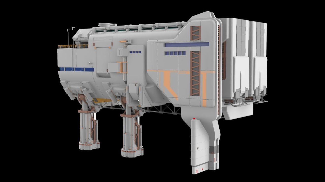 Sci-fi architecture 6 3D Model