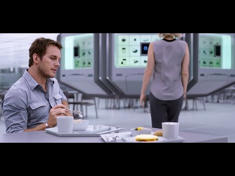 Passengers (2016) - Spaceship Breakfast scene
