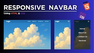 🔥 Responsive Navbar with Hamburger Menu | HTML, CSS & JavaScript | Full Screen Overlay Menu Tutorial