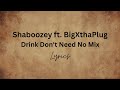 Shaboozey ft. BigXthaPlug - Drink Don't Need No Mix (Lyrics)