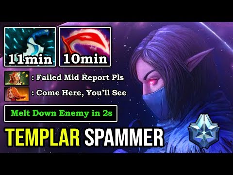 WORLD BEST TEMPLAR SPAMMER I'VE SEEN 10Min Desolator 16Min GG Made Lina Destroy Her Item DotA 2