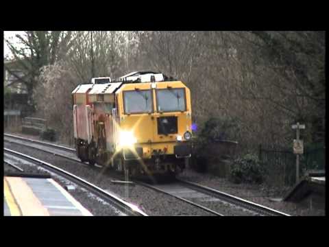 Colas Rail Tamper 75406 "Eric Machell" Powers through Keynsham - 05/01/14