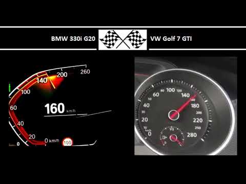 BMW 330i G20 VS. VW Golf 7 GTI - Acceleration 0-100km/h