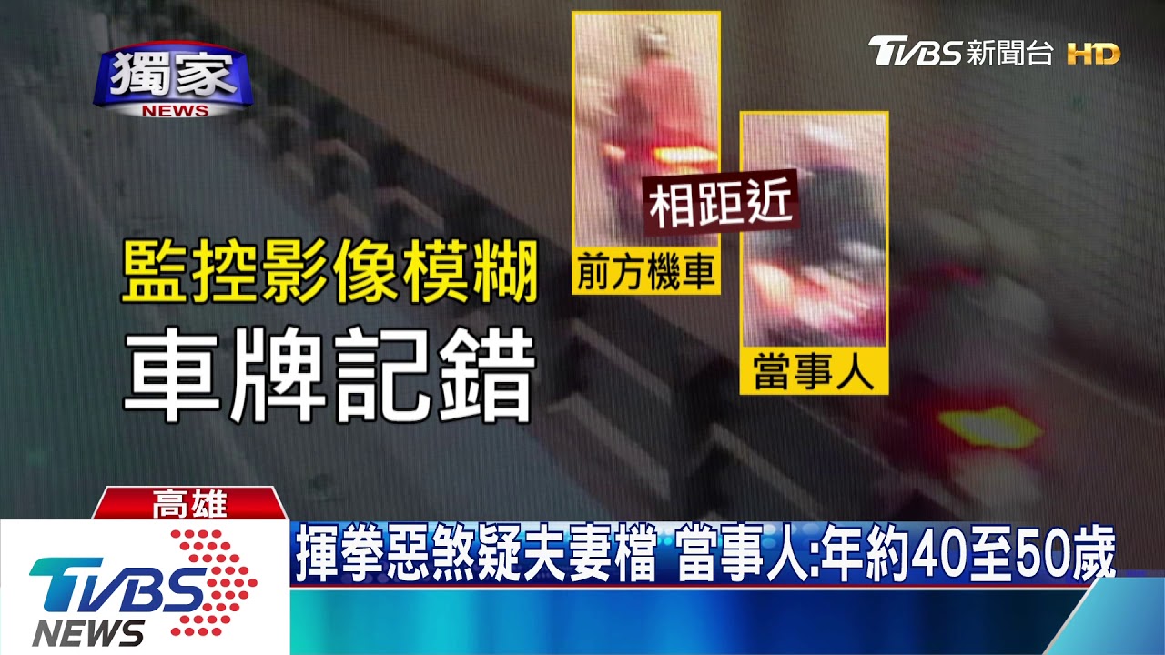 揮拳惡煞疑夫妻檔 當事人:年約40至50歲