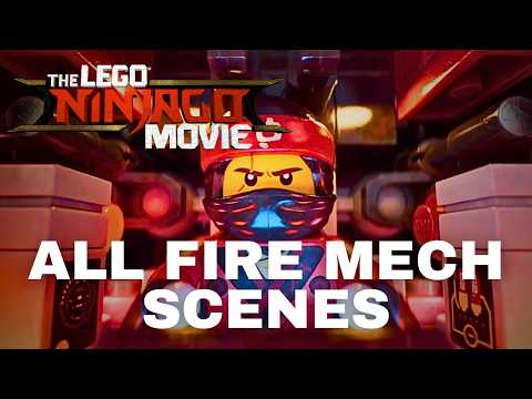 All Fire Mech Scenes | The LEGO NINJAGO Movie
