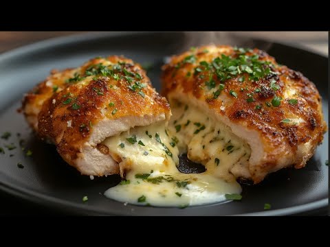 Crispy Parmesan Chicken Breast with Herb Garlic Butter | Easy & Cheesy Dinner Recipe #chicken#recipe