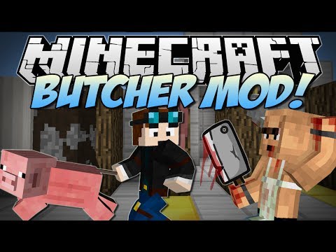 Minecraft | BUTCHER! (Meat Hooks, Cleavers, Barbecues & More!) | Mod Showcase