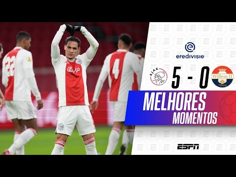 ANTONY FAZ GOLAÇO, E AJAX ATROPELA NO CAMPEONATO HOLANDÊS | Ajax 5 x 0 Willem II | Melhores Momentos