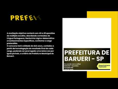Apostila PREFEITURA DE BARUERI SP 2026 Agente de Administração Pública