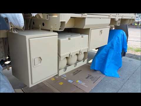 Abel LMTV build part 19 (free underbed truck storage box mounting, more paint)