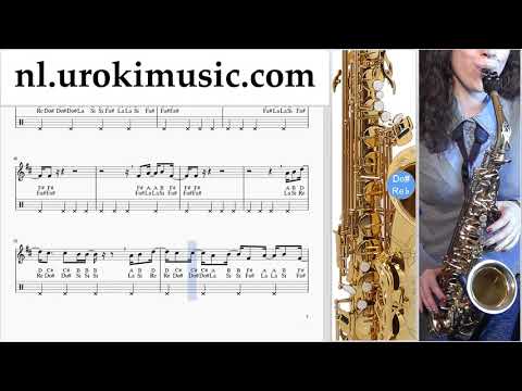 Saxofoonles (Alt) Childish Gambino - Feels Like Summer Muzieknoten Cursus um-i374