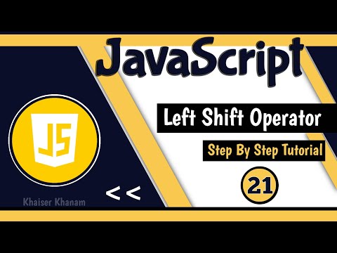 Left Shift Operator Javascript Tutorial For Beginners Tutorial 21
