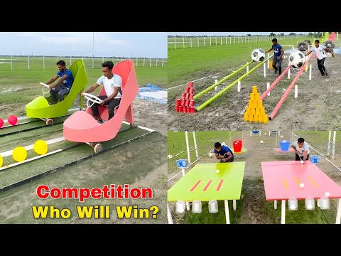 Football, Ball Balloon Popping Race Challenge 🔥| Challenge Accept - Never give up🤔/ Sahil Challenge
