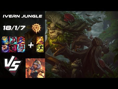 JUNGLE Ivern vs Qiyana - NA Grandmaster Patch 25.18