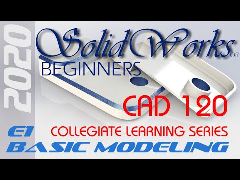 E1 SolidWorks 2020 - Tutorial for Beginners w/Training Guide