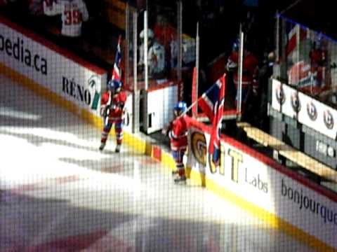 Montreal Canadiens Entrance Vs Washington Capitals (February 10, 2010)