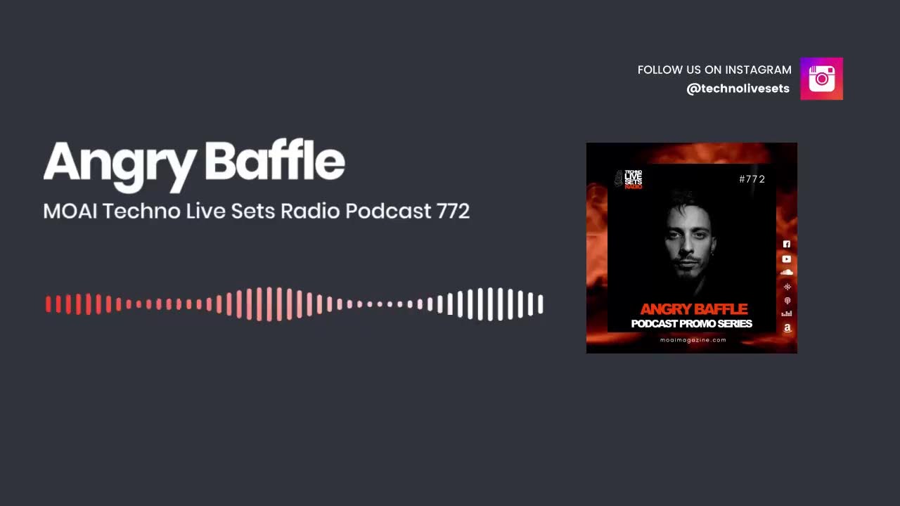 Techno DJ Mix / Set by Angry Baffle (Spain) - MOAI Techno Live Sets Radio Podcast 772
