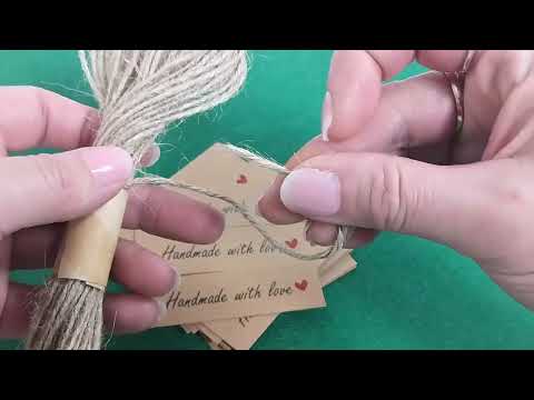 Brown Card Gift Tags With Twine 7cm x 2cm Pack Of 50 Y18500