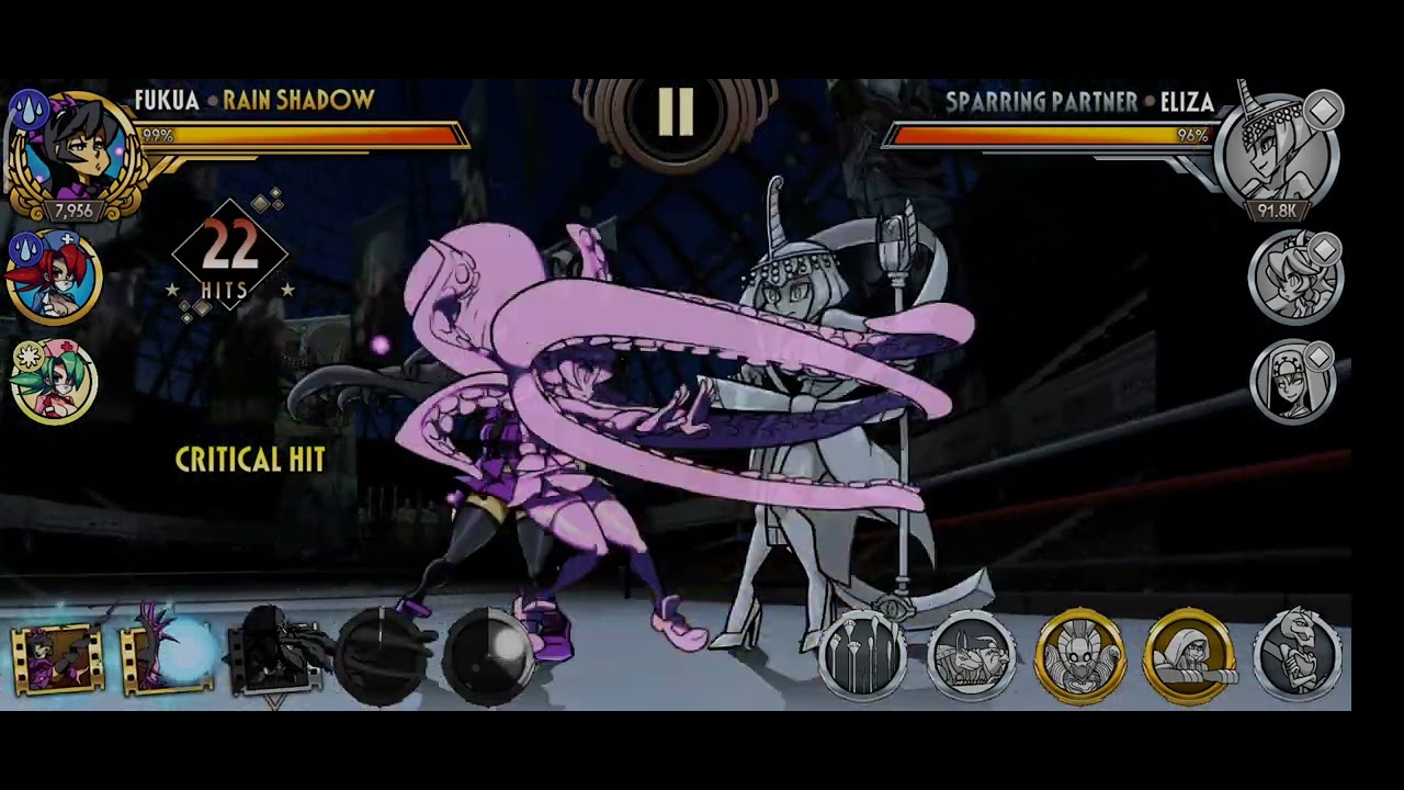 SKULLGIRLS MOBILE TUTORIAL | FUKUA 50+ COMBO