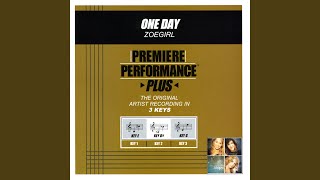 One Day (Performance Track In Key Of E With Background Vocals)
