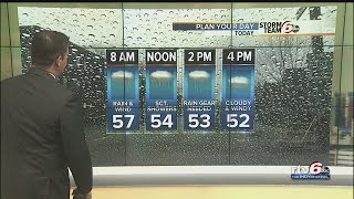 Monday morning weather -- ACTION: Wind and rain moving through