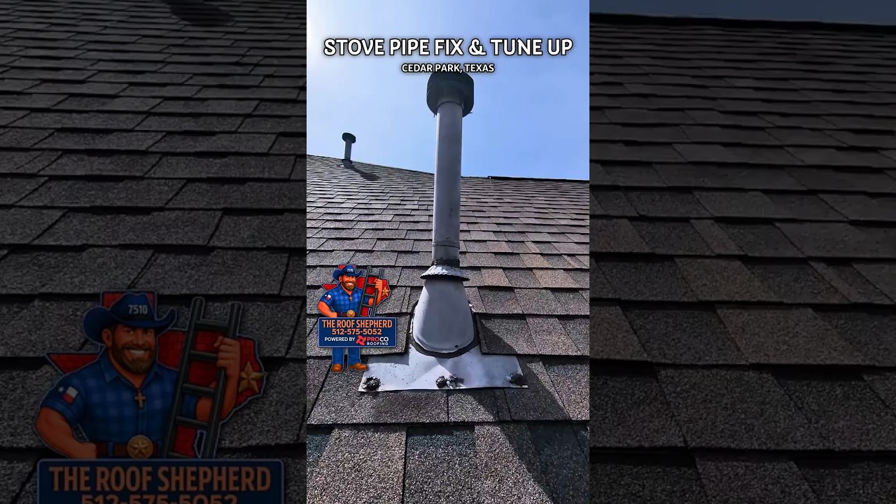 Stove Pipe Flashing Leak Points, Cedar Park