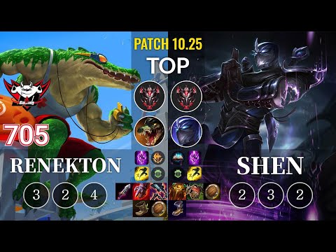 JDG 705 Renekton vs Shen Top - KR Patch 10.25