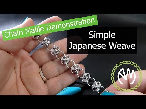 Chain Maille Weave Tutorial - Simple Japanese Weave Bracelet