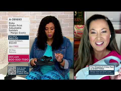 Ryka Snake Print Adjustable Sandals - Margo Exotic on QVC