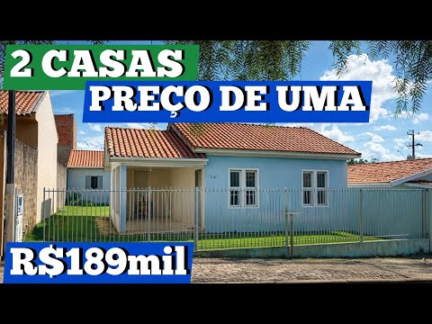 2 CASAS POR PREÇO DE UMA - ÓTIMA OPÇÃO NO PARANÁ SOMENTE R$189mil