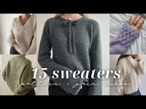 15 sweater knitting patterns perfect for winter ✨ + yarn & color ideas! ❄️