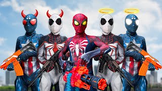 SUPERHERO MONTHLY STORY 1 || SPIDER-MAN Mansion Problems ( Funny , Nerf Gun War Movie ) by FLife vs