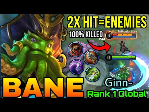 2x Hit Kill Build!! Deadly Bane Deep Sea Monster - Top 1 Global Bane by Ginn- - MLBB